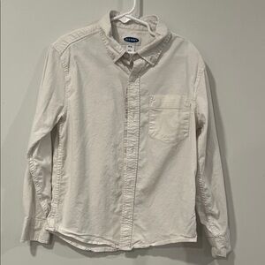 Old Navy Youth Boys White Button-Down Shirt